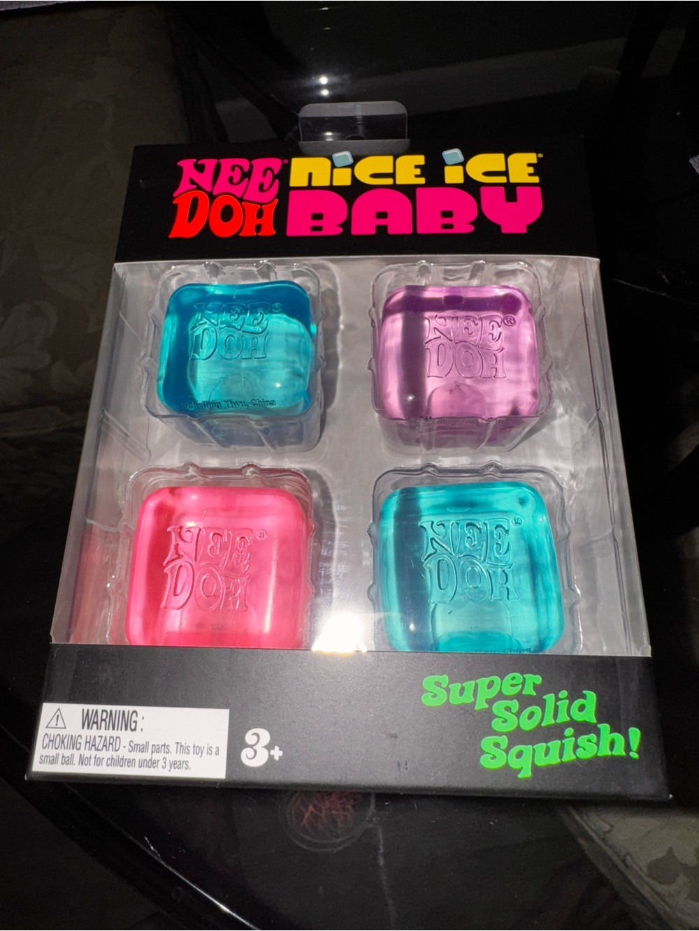 4-Pack Squishy Sensory Toy Set - Blue, Pink, Purple SEALED NEW